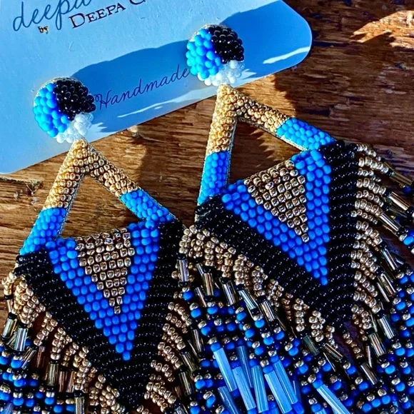 🌺🎉HP🎉🌺 NWT Deepa Gurnani Luxe Beaded Diamond Chandeliers - Picture 9 of 16